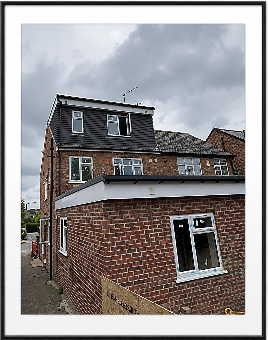 Residential property undergoing structural alteration and refurbishment