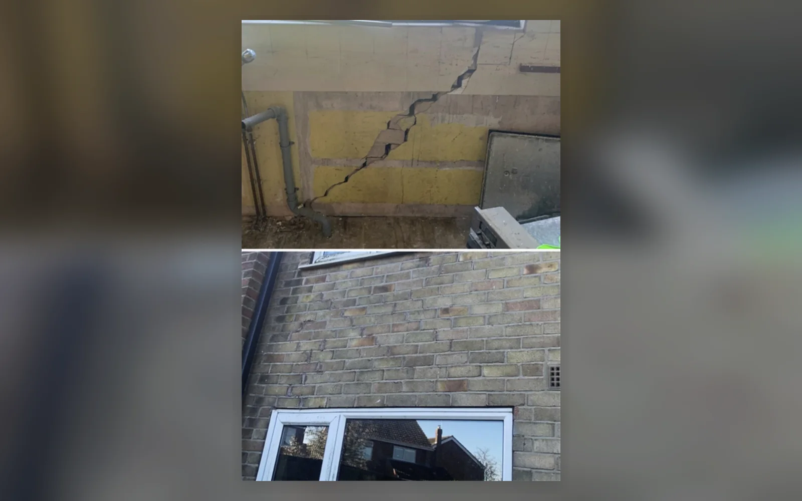 Internal and external masonry cracking assessed during a structural inspection